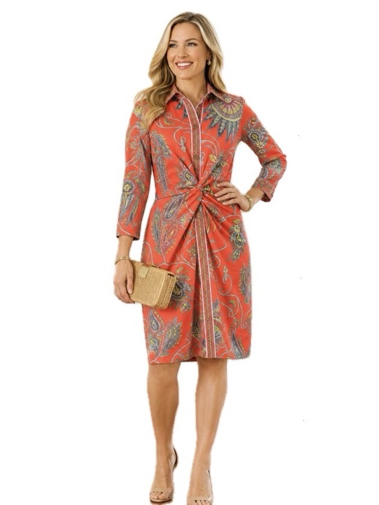 Gretchen Scott Designs Dresses & Skirts - Gretchen Scott, Twist & Shout Dress – Grand Bazaar Paisley, Size Large EUC